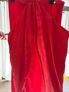 Splendid Red Halter top with cigarette pant- linen